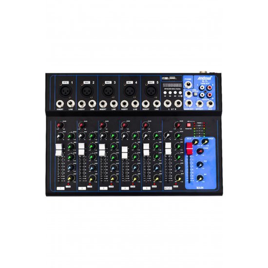 Q-7L Q-7L Αναλογική κονσόλα 7 καναλιών με Phantom Power & 5 εισόδους XLR