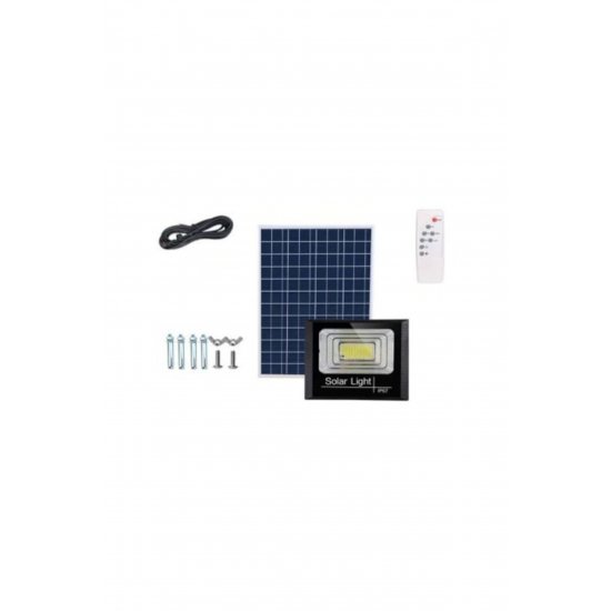 Προβολέας LED, 100W, 220 LED, αδιάβροχος, με ηλιακή φόρτιση + τηλεχειριστήριο