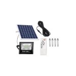 LED Solar Projector 200W, IP66, αισθητήρας φωτός, μαύρο, σετ με ηλιακό, τηλεχειριστήριο