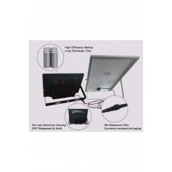 Ισχυρός ηλιακός προβολέας 100W, 294 SMD LED, οθόνη LED επιπέδου φόρτισης, με ηλιακό πάνελ και τηλεχειριστήριο Ισχυρός ηλιακός προβολέας 100W, 294 SMD LED, οθόνη LED επιπέδου φόρτισης, με ηλιακό πάνελ και τηλεχειριστήριο