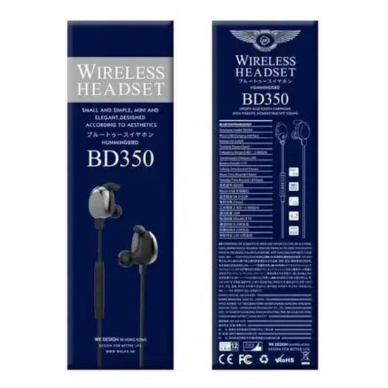 Sporty BT BD350 In-ear Bluetooth Handsfree Ακουστικά Λευκό