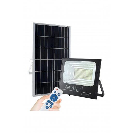 Ηλιακός Προβολέας LED, Ισχύς 200W, Τηλεχειριστήριο, Αισθητήρας Λυκόφωτος + Αξεσουάρ, Ελάχ. Διάρκεια ζωής 50.000 h, Τροφοδοτικό 6V