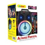 Ηχείο Karaoke με ασύρματο μικρόφωνο και εφέ φωτισμού Q-YX06 Μαύρο