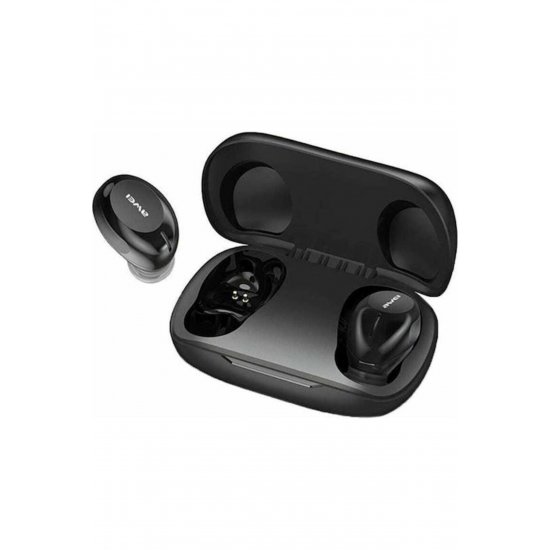Ακουστικά Bluetooth Handsfree T20 in-ear με αντίσταση στον ιδρώτα και θήκη φόρτισης Μαύρη