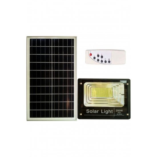 Ηλιακό φωτιστικό δρόμου 400W ψυχρό λευκό 6500K με τηλεχειριστήριο IP66 39,5cmx21cmx5cmcm