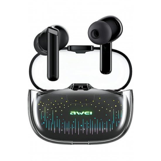 T52 Pro in-ear Bluetooth handsfree ακουστικά με αντίσταση στον ιδρώτα και θήκη φόρτισης μαύρη