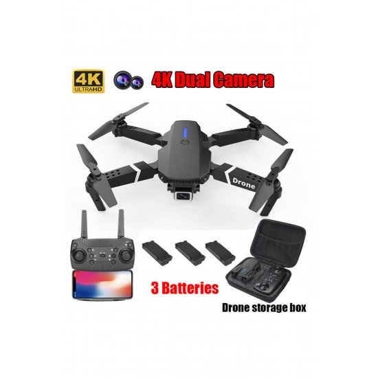 E88 RC Drone WIFI FPV Ευρυγώνιο 4K HD Dual Camera Selfie Quadcopter E88 RC Drone WIFI FPV Ευρυγώνιο 4K HD Dual Camera Selfie Quadcopter