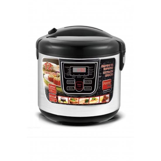 Multicooker R.166B 5L, 900W, 12 προγράμματα, Γρήγορο μαγείρεμα, Λειτουργία χρονοδιακόπτη/ΛΕΥΚΟ