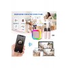 MDSALE Σετ ηχείων Bluetooth Karaoke με 2 ασύρματα μικρόφωνα, φώτα RGB, φορητό, ροζ