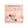 MDSALE Σετ ηχείων Bluetooth Karaoke με 2 ασύρματα μικρόφωνα, φώτα RGB, φορητό, ροζ