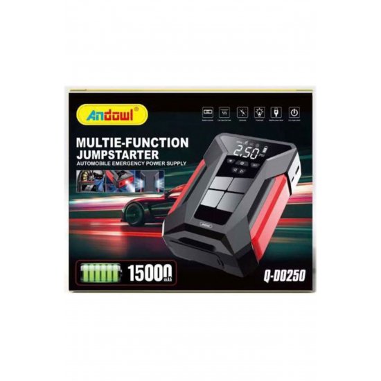Q-DO250 Φορητή μπαταρία αυτοκινήτου Jump Starter 1500mAh με Power Bank / USB