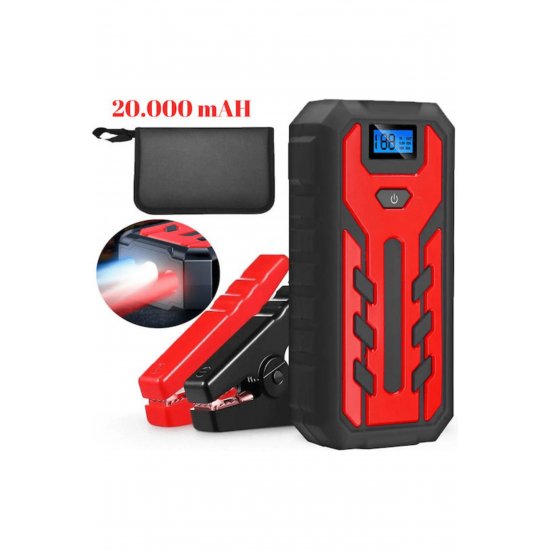 Portable Car Battery Jump Starter 20000mAh with Φακό / Power Bank / USB 12V Code: Q-D1020