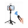 R1S Selfie Stick με φως LED, Bluetooth, τρίποδο, τηλεχειριστήριο, για Live και Vlogging