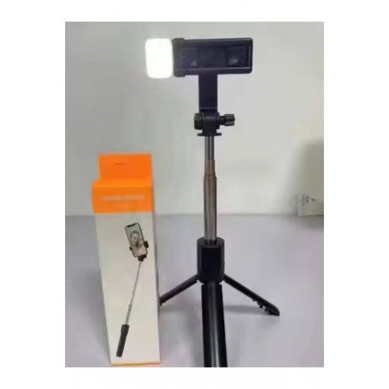 R1S Selfie Stick με φως LED, Bluetooth, τρίποδο, τηλεχειριστήριο, για Live και Vlogging