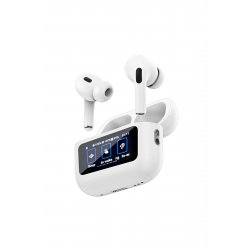 TWS ANC LCD οθόνη αφής Wireless Airbuds Pro White (T22)