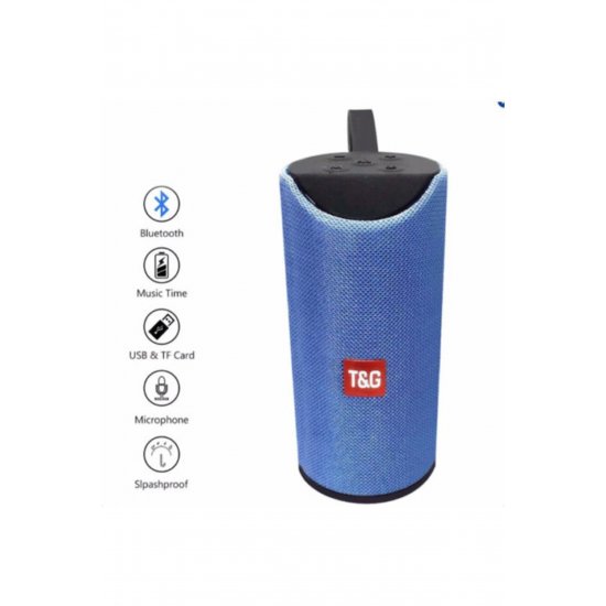 Tg-113 Ηχείο Bluetooth 10W με ραδιόφωνο και διάρκεια ζωής μπαταρίας έως 3 ώρες Μπλε