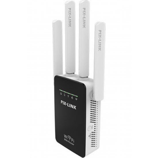 -Σύνδεσμος LV-WR09 Μαύρη επέκταση WiFi Single Band (2,4 GHz) 300Mbps