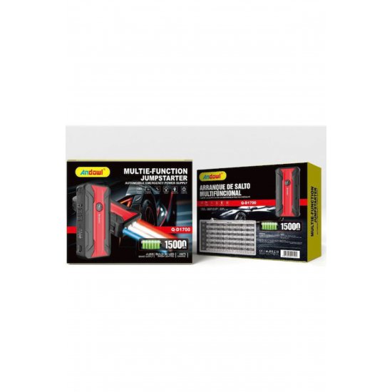 Q-D1700 Φορητή μπαταρία αυτοκινήτου Jump Starter 15000mAh με Power Bank / USB