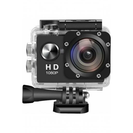 V1 Action Camera HD (720p) Υποβρύχια (με θήκη) με Μαύρη οθόνη