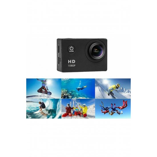 V1 Action Camera HD (720p) Υποβρύχια (με θήκη) με Μαύρη οθόνη