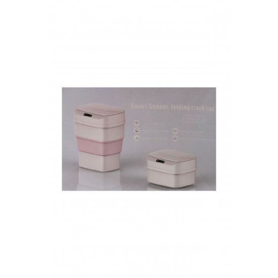 ZSW-L11 Waste Bin Waste Plastic with Photocell White-Pink 8lt 1τεμ.