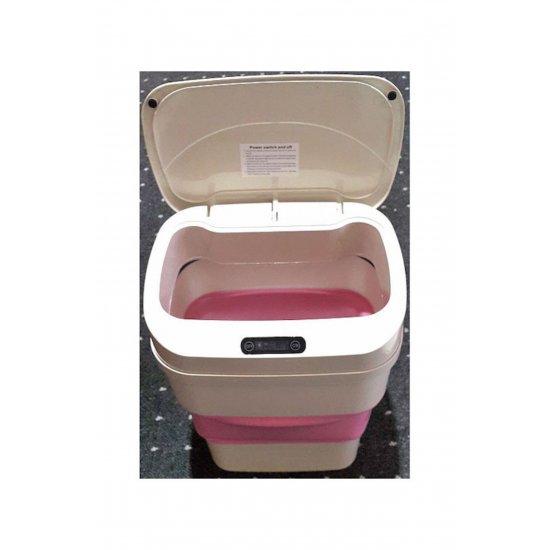 ZSW-L11 Waste Bin Waste Plastic with Photocell White-Pink 8lt 1τεμ.