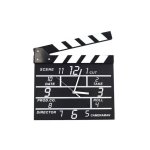 Ρολόι τοίχου Clapperboard Μεταλλικό Μαύρο Διακοσμητικό