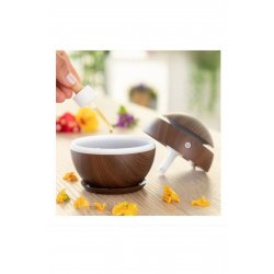 Προϊόν Wood Effect LED Aromatherapy Humidifier – USB Essential Oil Diffuser