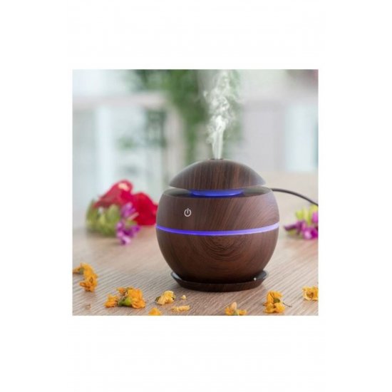 Προϊόν Wood Effect LED Aromatherapy Humidifier – USB Essential Oil Diffuser