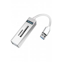 Q-HU803 USB 3.0 Hub με 3 θύρες USB-A Silver
