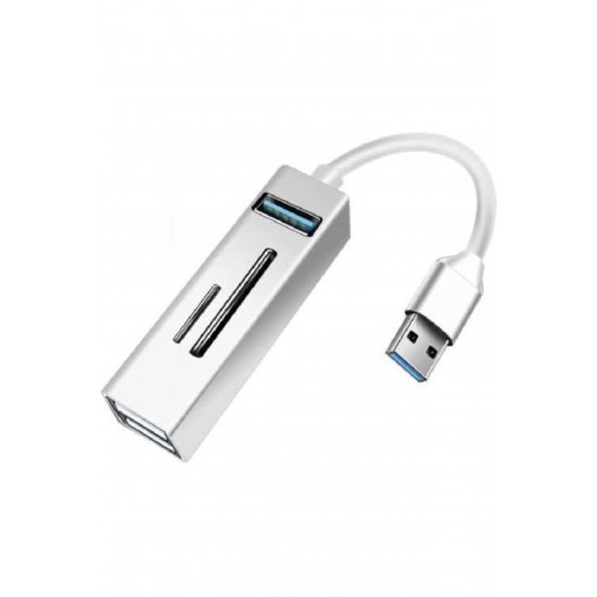 Q-HU803 USB 3.0 Hub με 3 θύρες USB-A Silver