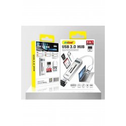 Q-HU803 USB 3.0 Hub με 3 θύρες USB-A Silver