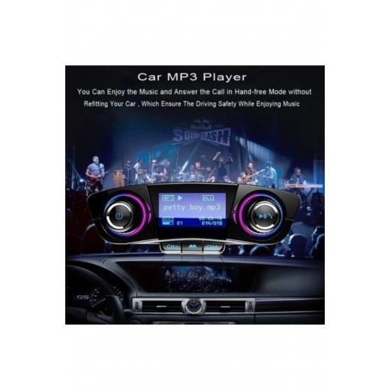 Bluetooth Car FM Modulator με οθόνη LCD, hands-free και γρήγορο φορτιστή USB.