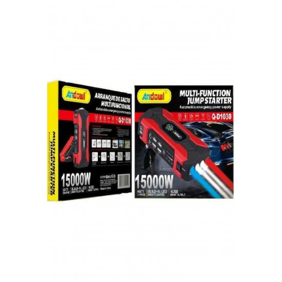 Portable Car Battery Jump Starter 15000mAh with Power Bank / USB / Φακό Code: Q-D1030