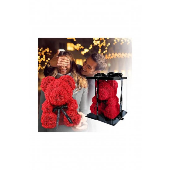 Bear of Artificial Roses Red 25cm σε Κουτί Κωδικός: 8432932423012 Bear of Artificial Roses Red 25cm σε Κουτί Κωδικός: 8432932423012
