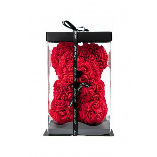 Bear of Artificial Roses Red 25cm σε Κουτί Κωδικός: 8432932423012 Bear of Artificial Roses Red 25cm σε Κουτί Κωδικός: 8432932423012