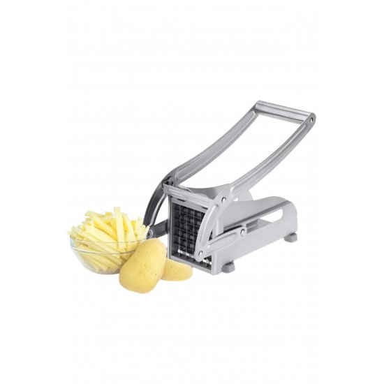 Pro Potato Cutter, Ανοξείδωτο, Εξασφαλίζει ομοιόμορφες φέτες, Ανθεκτικό πάτημα. Pro Potato Cutter, Ανοξείδωτο, Εξασφαλίζει ομοιόμορφες φέτες, Ανθεκτικό πάτημα.