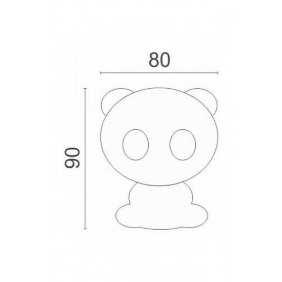 Light Led Kids Decorative Lamp Panda White 8x8x9εκ. Light Led Kids Decorative Lamp Panda White 8x8x9εκ.