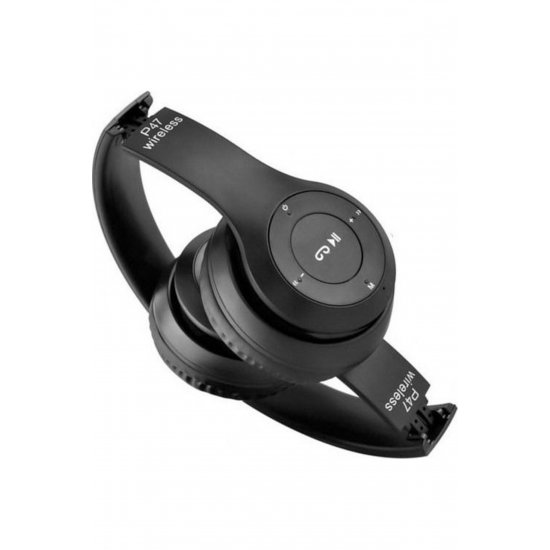 P47 Wireless BT On Ear Headphones Μαύρο