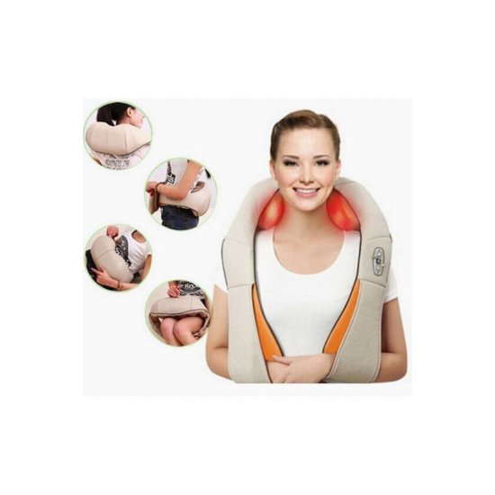 Συσκευή μασάζ Shiatsu για το λαιμό & την πλάτη με υπέρυθρη θερμότητα καφέ Συσκευή μασάζ Shiatsu για το λαιμό & την πλάτη με υπέρυθρη θερμότητα καφέ