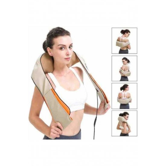 Συσκευή μασάζ Shiatsu για το λαιμό & την πλάτη με υπέρυθρη θερμότητα καφέ Συσκευή μασάζ Shiatsu για το λαιμό & την πλάτη με υπέρυθρη θερμότητα καφέ