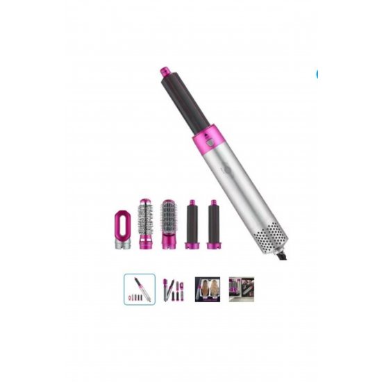 Πολυλειτουργική βούρτσα μαλλιών 5-σε-1 Hot Air Styler, 1000W, Στέγνωμα, μπούκλα και όγκος, 5 αξεσουάρ