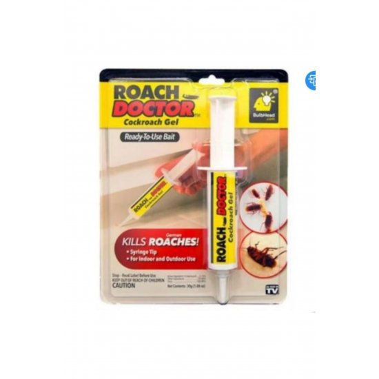 ΣΕΤ 2X GEL Επαγγελματικό Εντομοκτόνο Roach Doctor, Σύριγγα 30g, Δόλωμα έτοιμο προς χρήση για κατσαρίδες