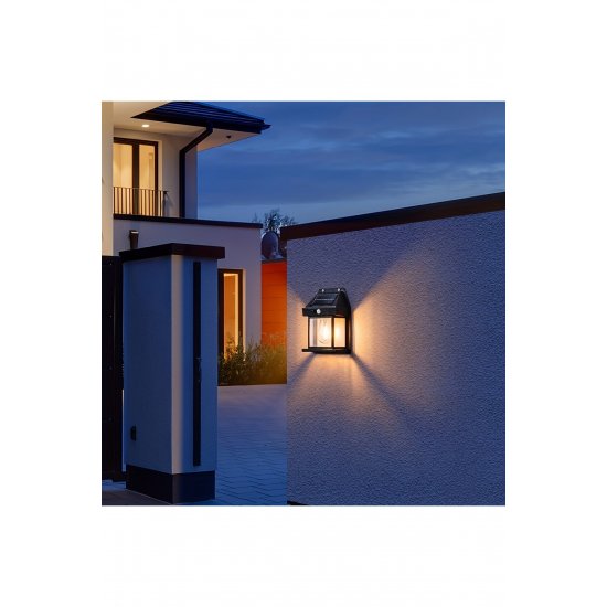 Σετ 4 Ηλιακά Επιτοίχια Φωτιστικά Classic Bulb Type with Motion Sensor