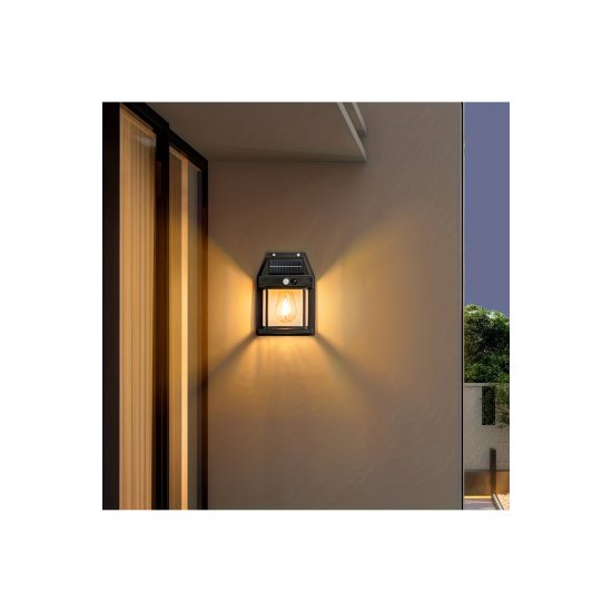 Σετ 4 Ηλιακά Επιτοίχια Φωτιστικά Classic Bulb Type with Motion Sensor
