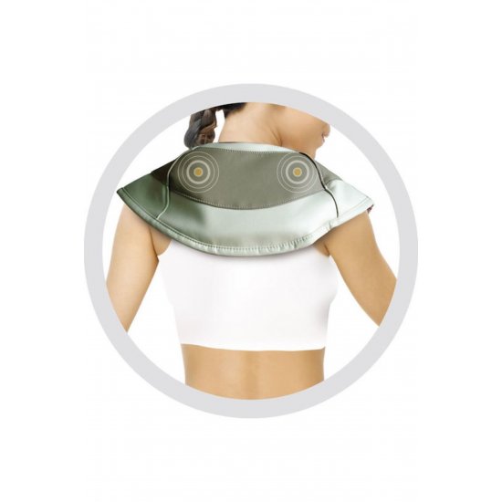 Συσκευή μασάζ Shiatsu για το λαιμό με υπέρυθρη θερμότητα μπεζ Συσκευή μασάζ Shiatsu για το λαιμό με υπέρυθρη θερμότητα μπεζ
