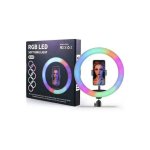 MJ30 RGB Ring Light 30,48cm με τρίποδο δαπέδου και θήκη κινητού τηλεφώνου