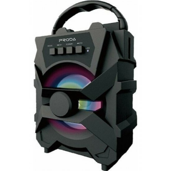Ηχείο Bluetooth PD-S500 5W με ραδιόφωνο και διάρκεια ζωής μπαταρίας έως και 4 ώρες Μαύρο