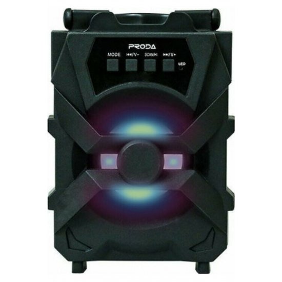Ηχείο Bluetooth PD-S500 5W με ραδιόφωνο και διάρκεια ζωής μπαταρίας έως και 4 ώρες Μαύρο