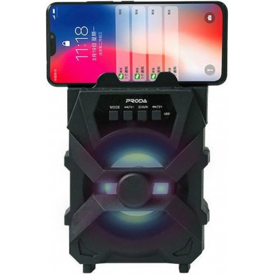 Ηχείο Bluetooth PD-S500 5W με ραδιόφωνο και διάρκεια ζωής μπαταρίας έως και 4 ώρες Μαύρο